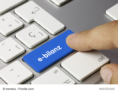 E-bilanz Tastatur Finger
